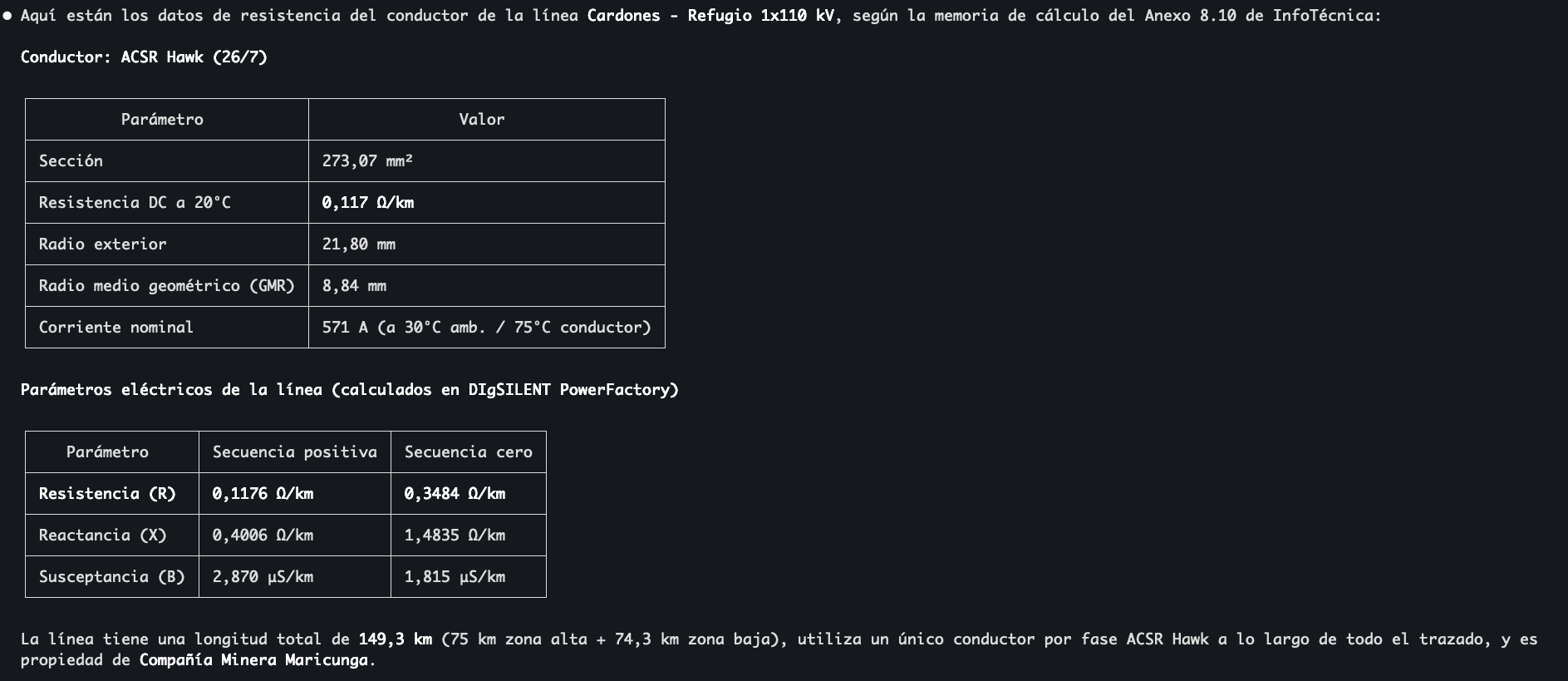 Claude Code response querying Infotecnica